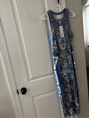 Camilla Blue Multi Printed Maxi Dress